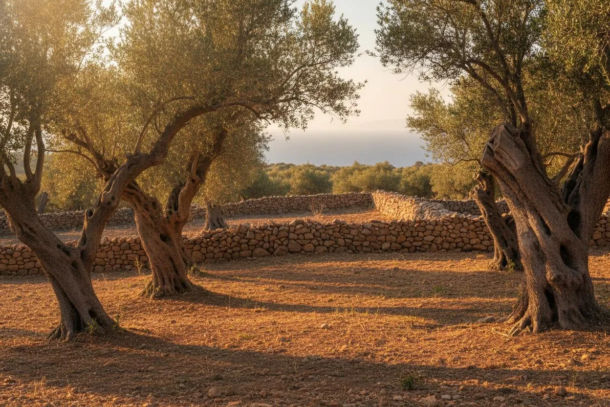 Olivenhain auf Lesbos